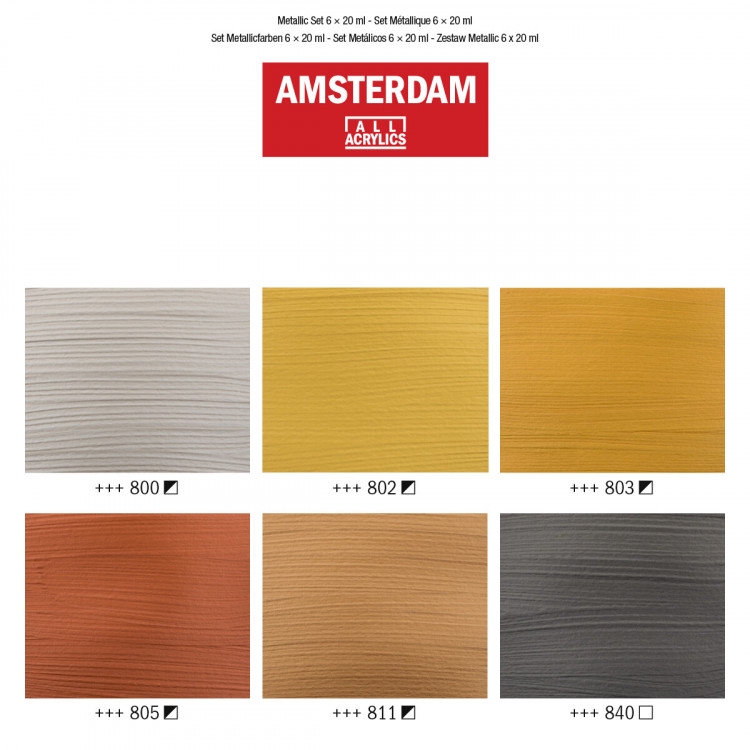 bescherming Worstelen Overtuiging Amsterdam Acrylverf Parelmoer kleuren 6 x 20ml | De Foamtast