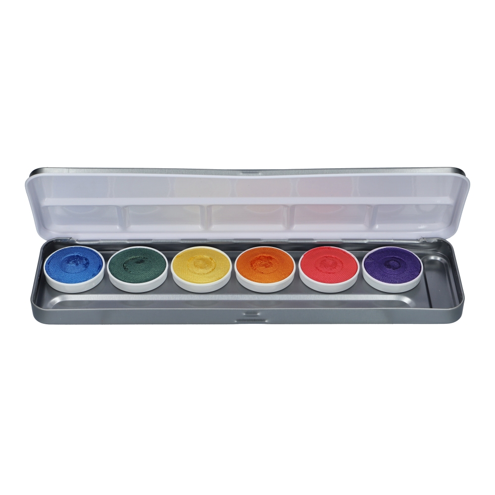 Aqua Face- and Bodypaint Luxery Summer Festival palette 6 colours