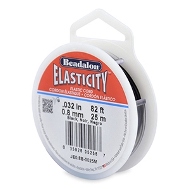 Beadalon Elasticity | Elastiek |  0,8 mm | 25 m | Zilver (sa