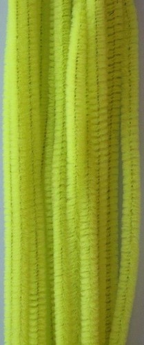 Chenille draad, 6 mm, Lemon - 20 stuks in zakje