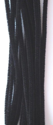 Chenille draad, 9 mm, Bruin - 25 stuks in zakje