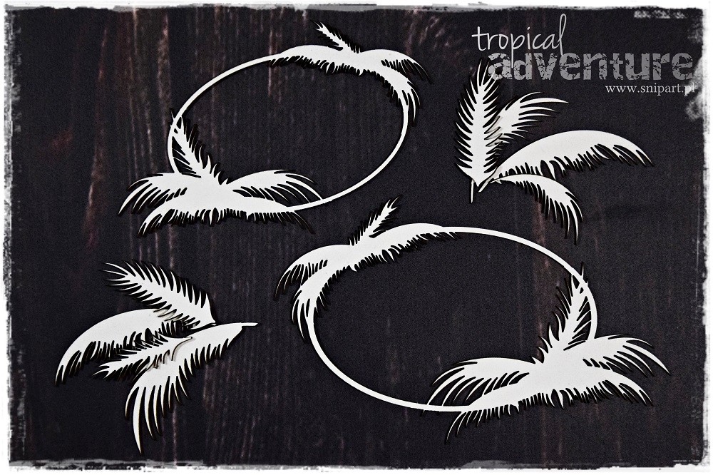 Chipboard | Softboard Frame Ovaal Tropical Palm