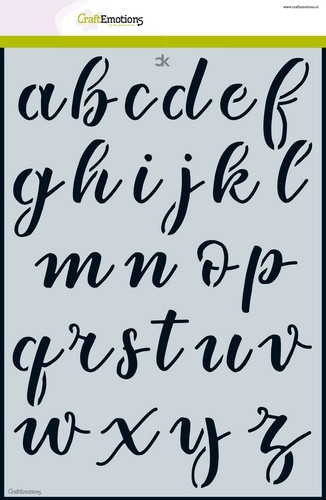 CraftEmotions Mask Stencil Alfabet CK handletter H = ±25-60m