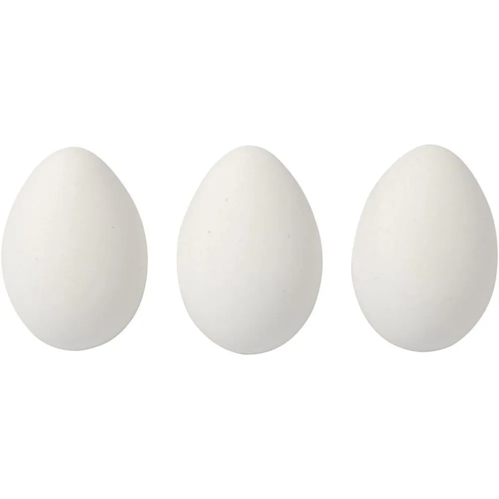 Doosje met kunststof eieren. afm. 6 cm | 12 stuks