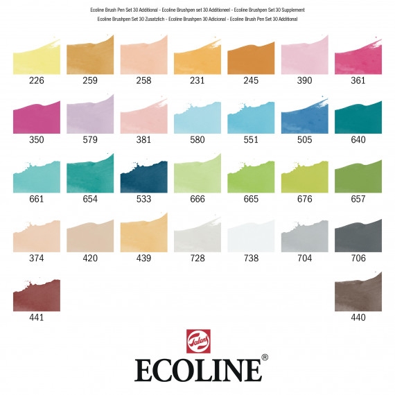 Ecoline Brushpen Set ADDITIONAL 30 kleuren