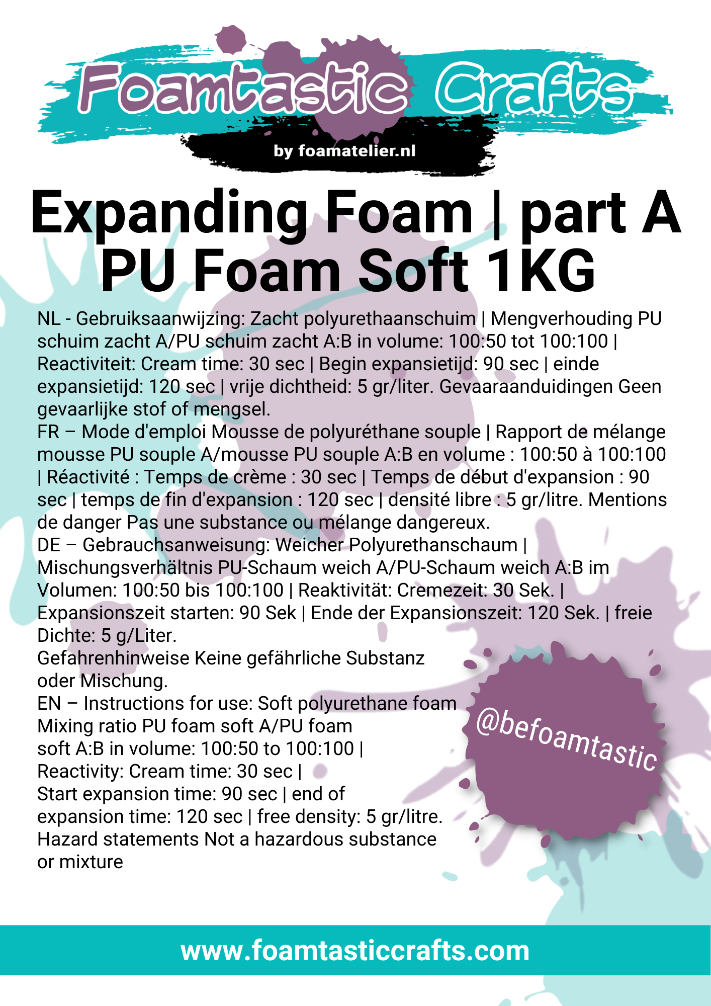 Expanding PU Foam | Soft foam - 1,5 kg