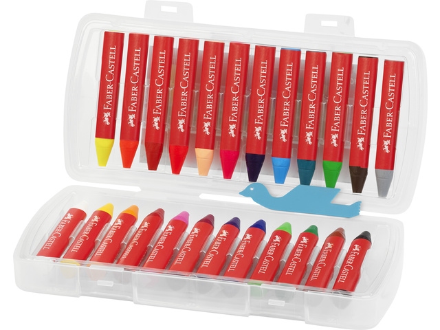 Faber Castell | Wax Crayon | Box wasco krijt 24 stuks