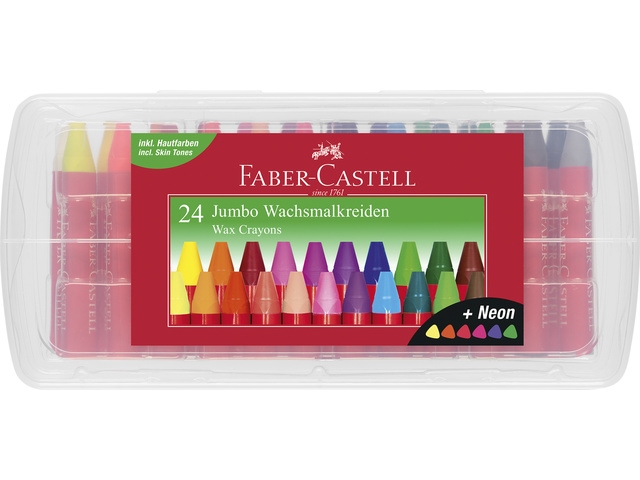 Faber Castell | Wax Crayon | Box wasco krijt 24 stuks