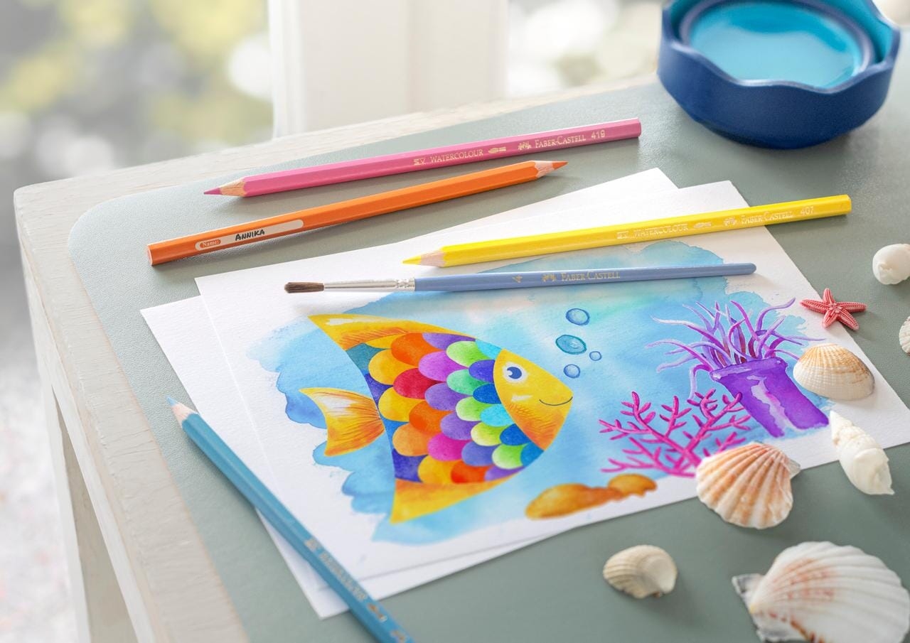 Faber Castell Aquarelpotlood 24 stuks + penseel