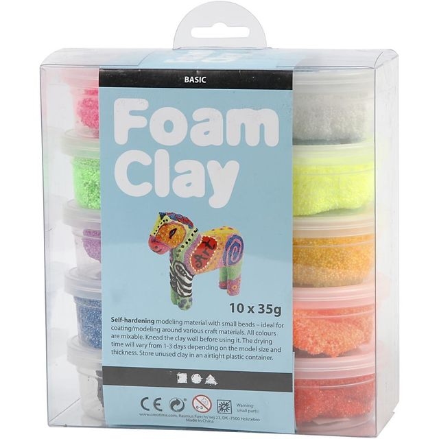 Foam Clay Basis- en neonkleuren 10 x 35gram
