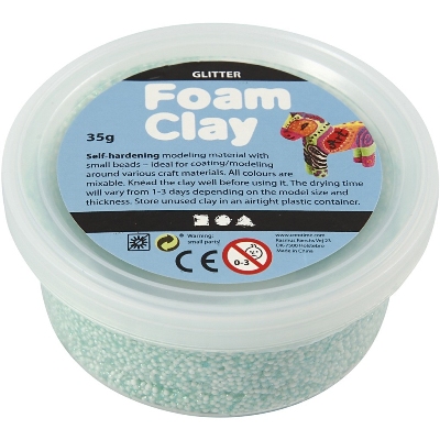 Foam Clay Licht Groen Glitter | 35 gr