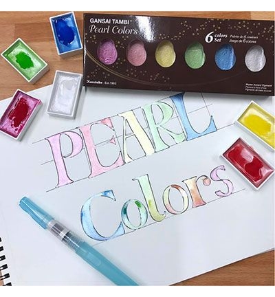 Gansai Tambi Set | Pearl 6 colours