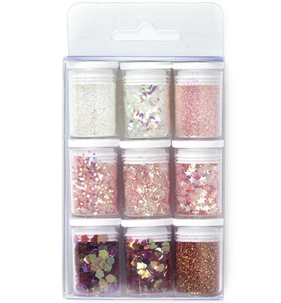 Glitter en Pailletten Set Pastel 6x5 gr