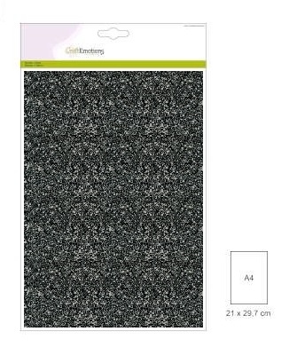 Glitterpapier zwart 29x21cm 120gr | 5 vel
