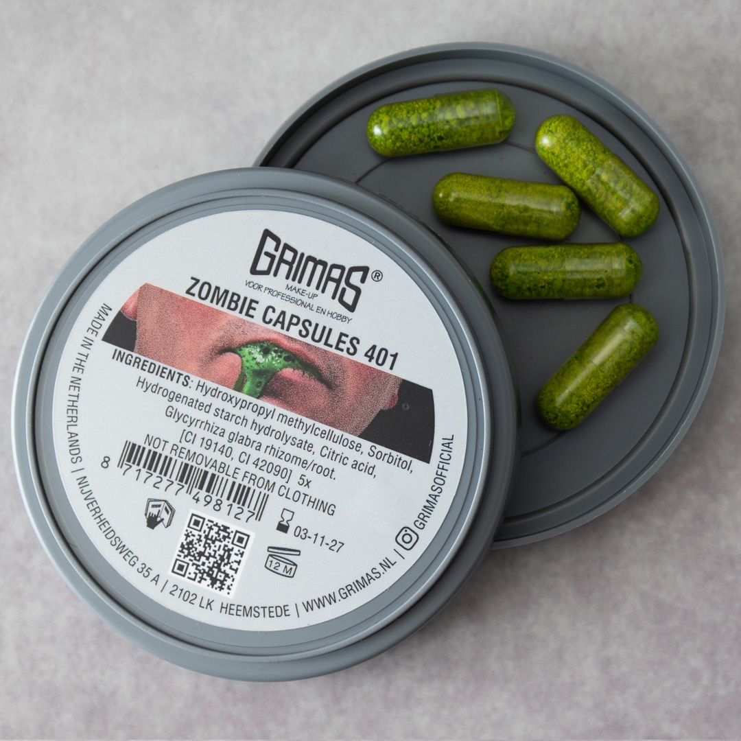 Grimas | Zombie Capsules | 401 groen | 5 stuks