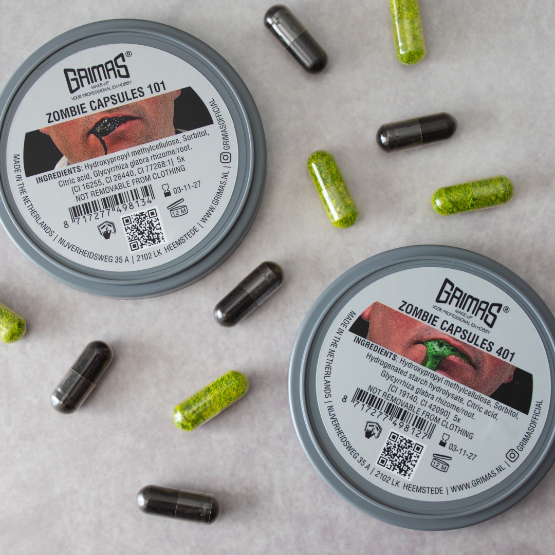 Grimas | Zombie Capsules | 401 groen | 5 stuks