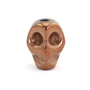 Hematiet Skull 8x6 mm Rose (Ø1.3mm) | 11 stuks