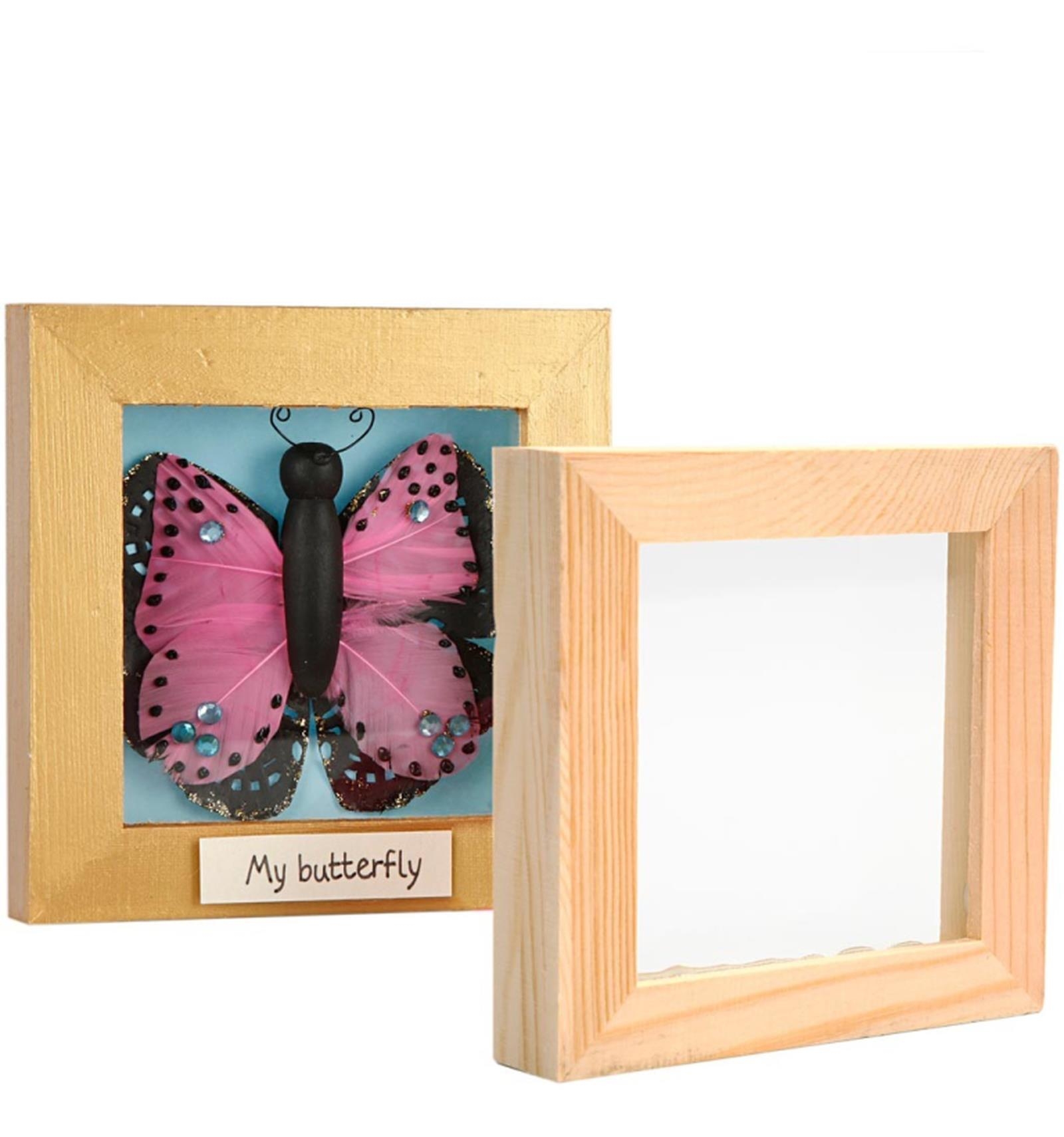 Houten 3D lijst 12,3 x 12,3