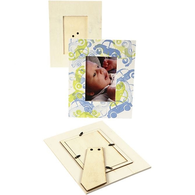 Houten traditionele Bordhouder 17x12 cm