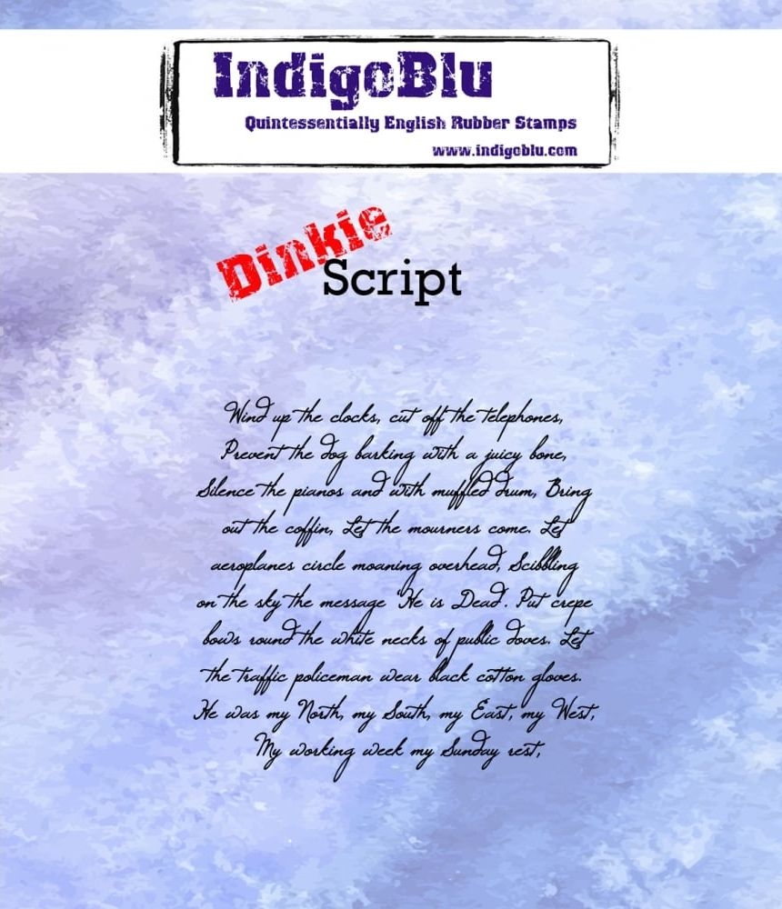 IndigoBlu Dinkie stempel  Ink Script