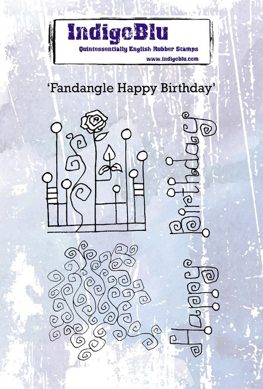 IndigoBlu stempel A6 | Fandangle Happy Birthday