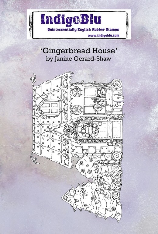 IndigoBlu stempel A6 | Gingerbread House