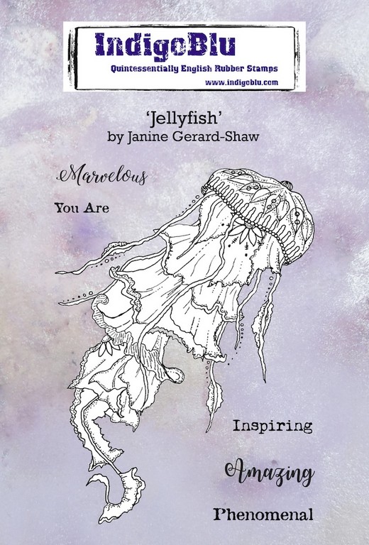 IndigoBlu stempel A6 | Jellyfish