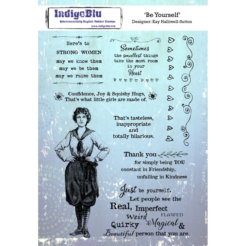 IndigoBlu stempel Be Yourself By Kay Halliwell-Sutton