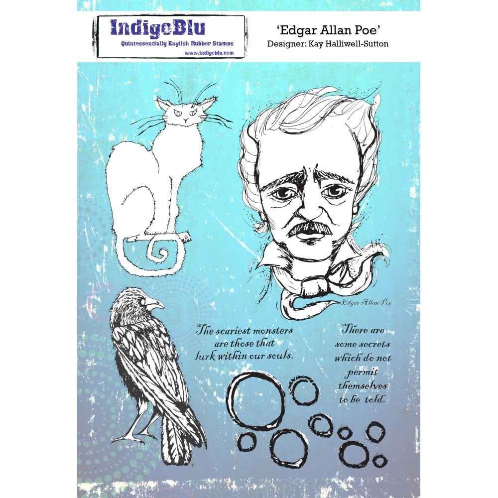 IndigoBlu stempel Edgar Allan Poe By Kay Halliwell-Sutton