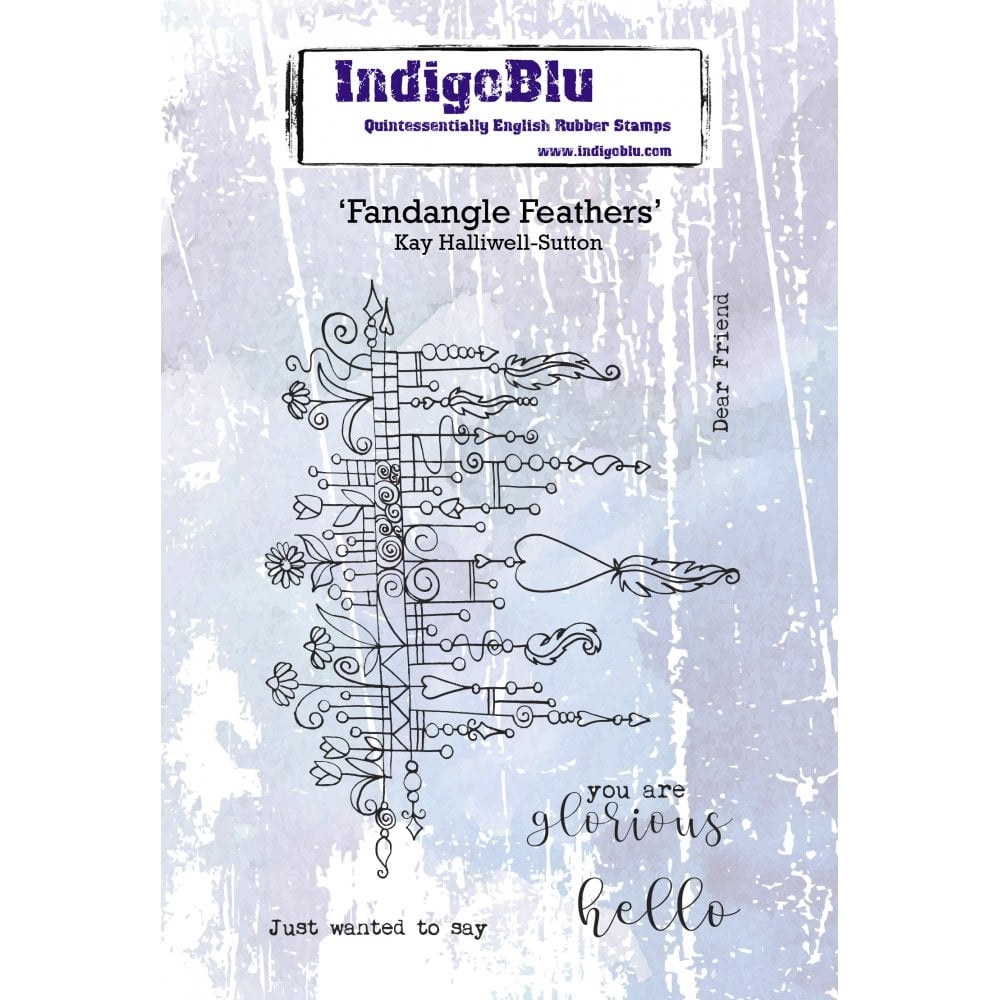 IndigoBlu stempel Fandangle Feathers