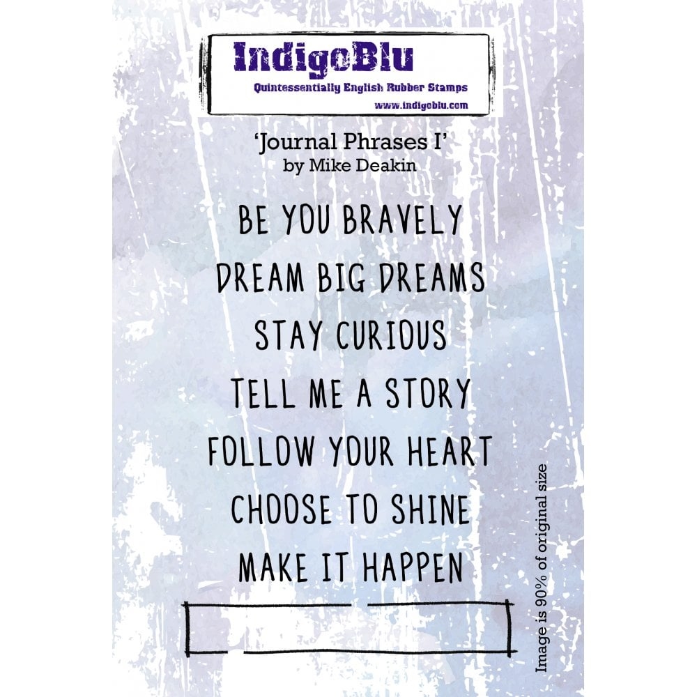 IndigoBlu stempel Journal Phrases I By Mike Deakin