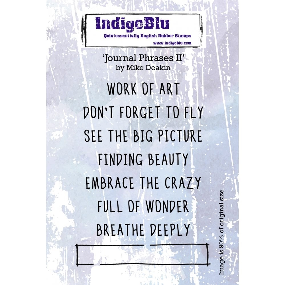 IndigoBlu stempel Journal Phrases II By Mike Deakin