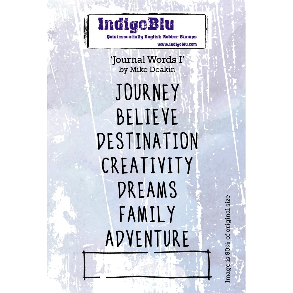 IndigoBlu stempel Journal Words I By Mike Deakin