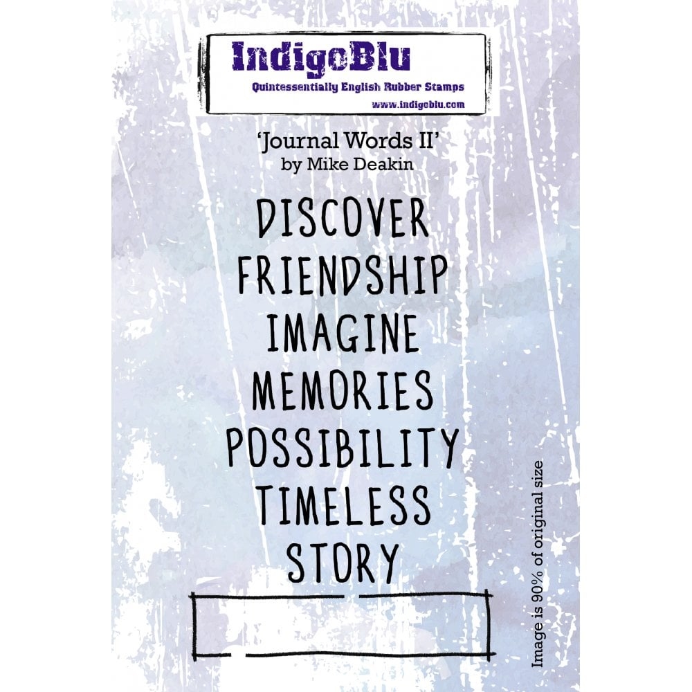 IndigoBlu stempel Journal Words II By Mike Deakin