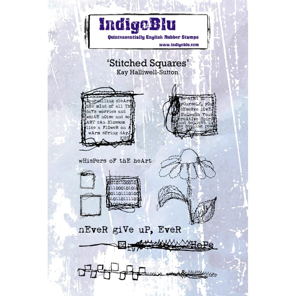 IndigoBlu stempel Stitched Squares
