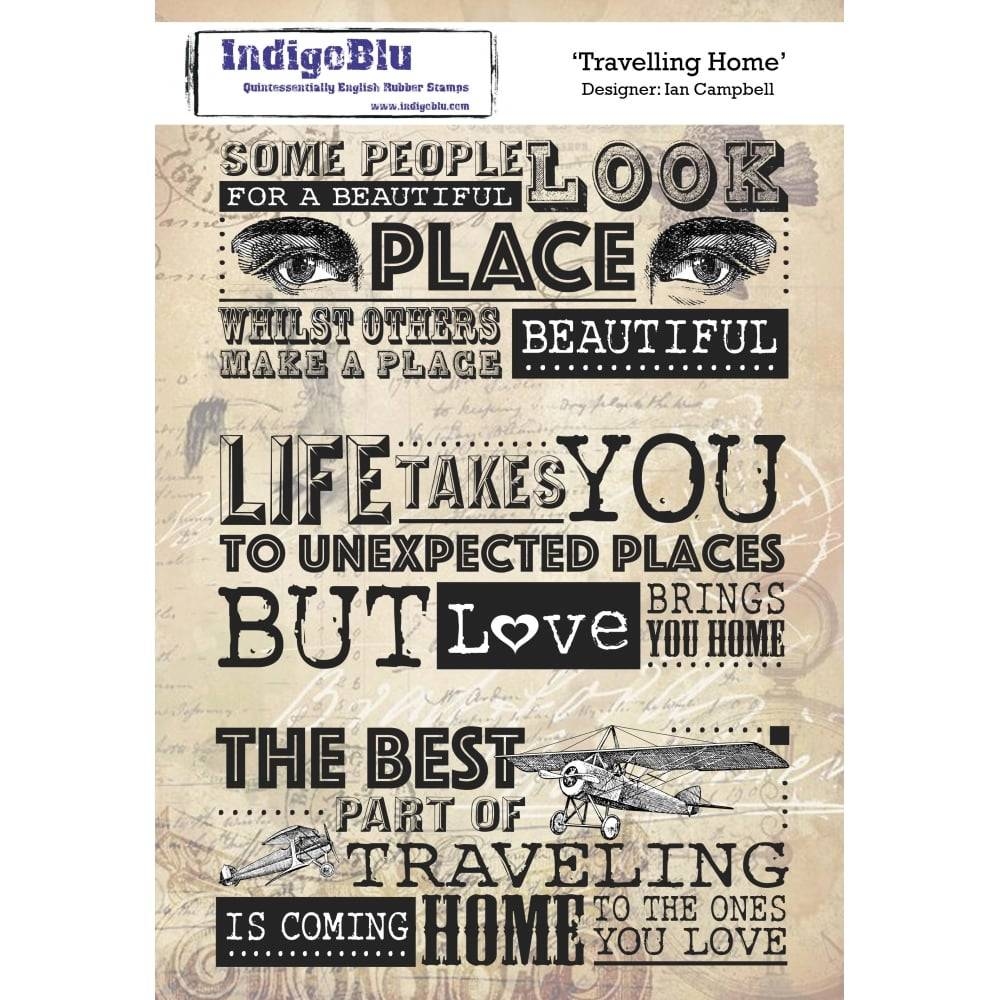 IndigoBlu stempel Traveling Home - A5 Cling Stamp