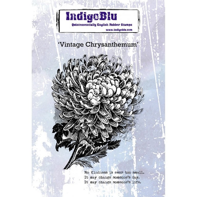 IndigoBlu stempel Vintage Chrysanthenum ( Chrysant )