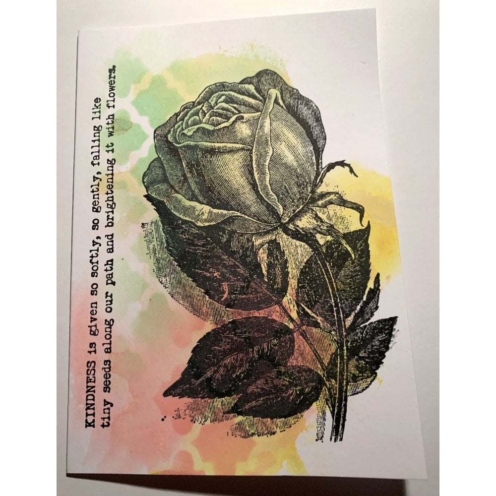IndigoBlu stempel Vintage Rose ( Roos )