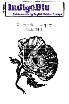 IndigoBlu stempel Watercolour Poppy