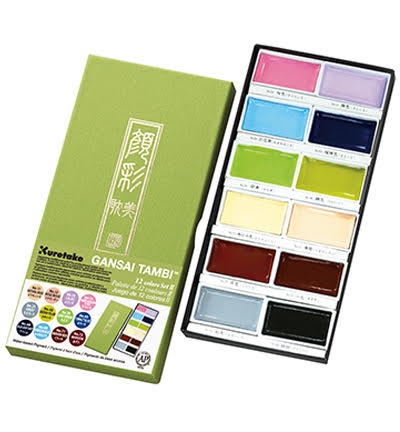 Kuretake Gansai Tambi Set | Set 12 New Colors