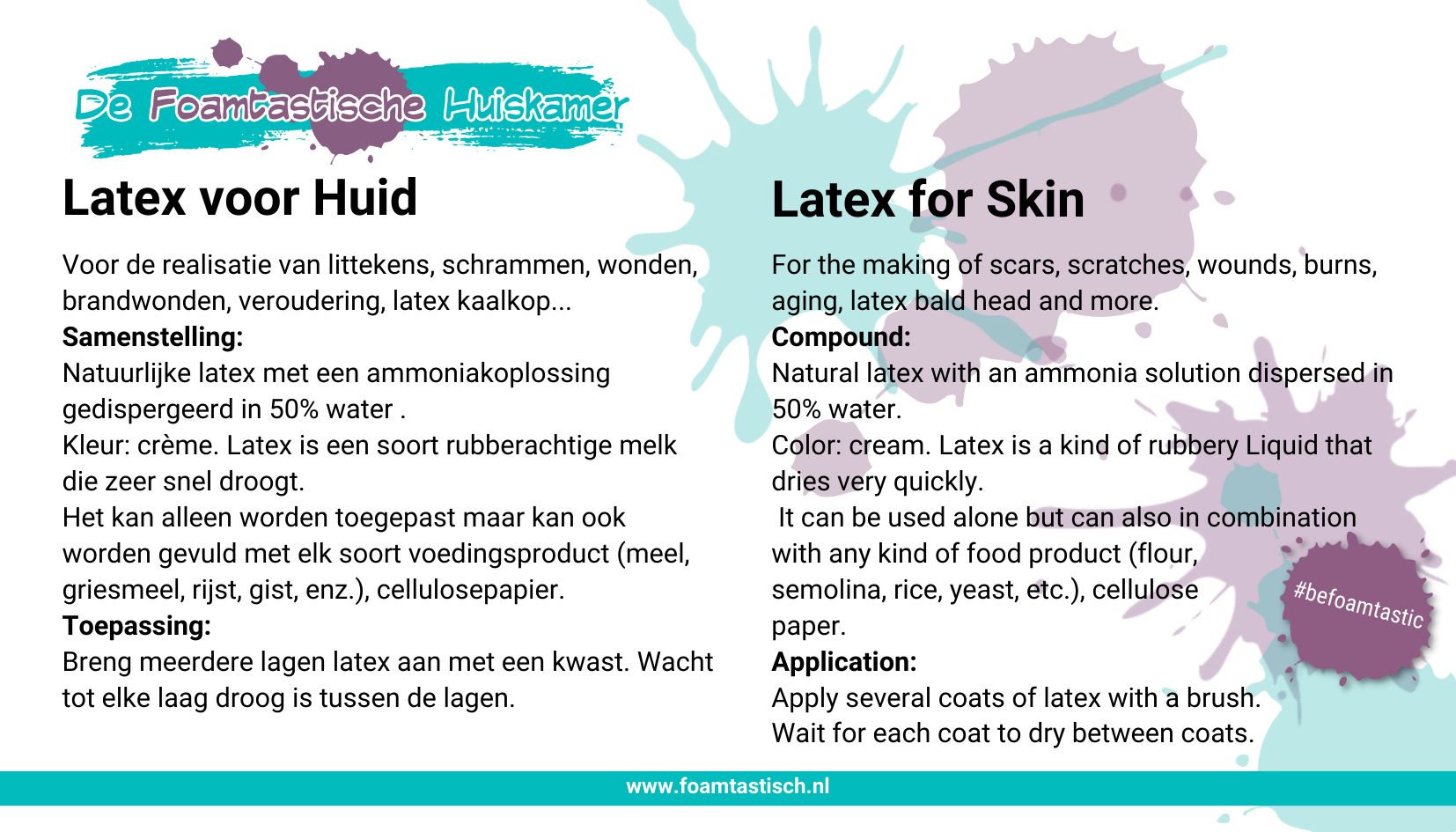 Latex voor de huid | 125ml | Befoamtastic