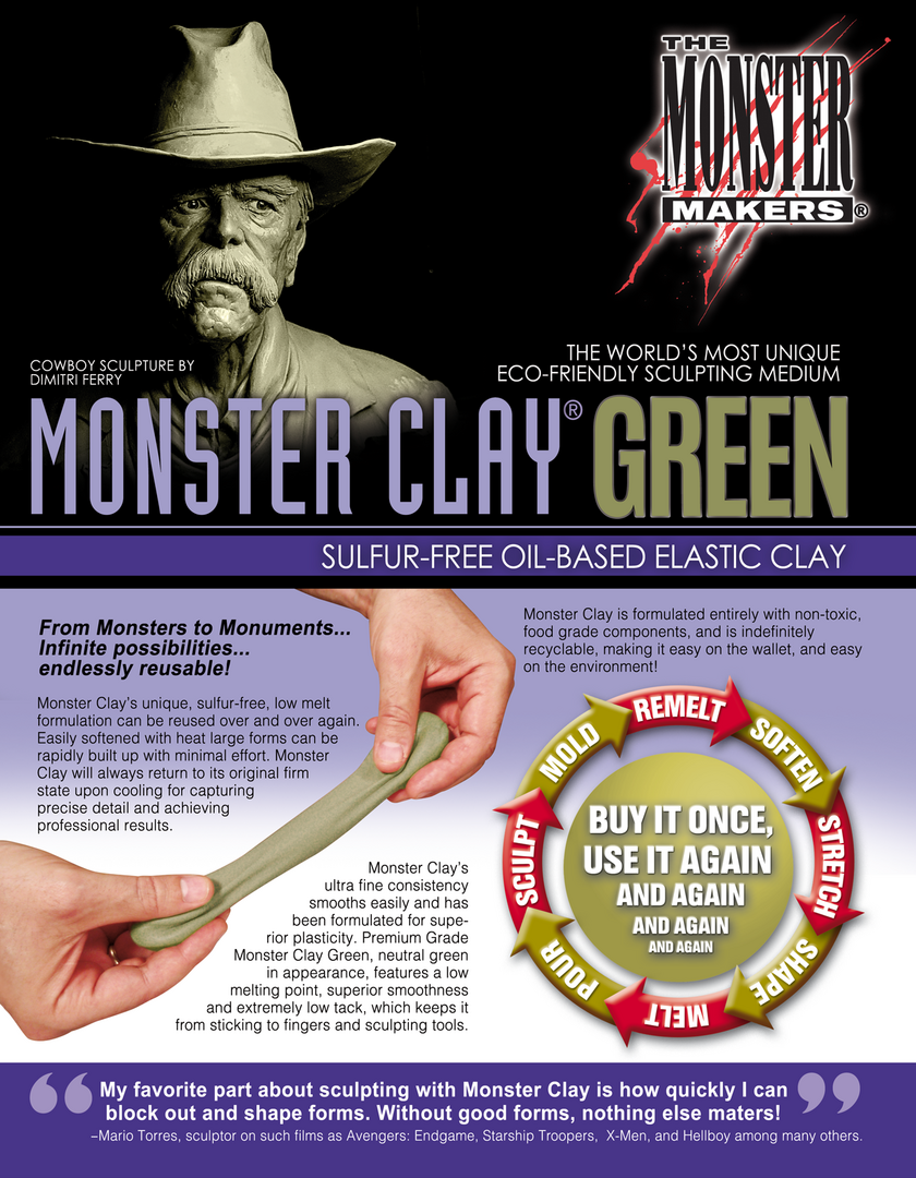 Monster Clay SOFT hardness | GREEN