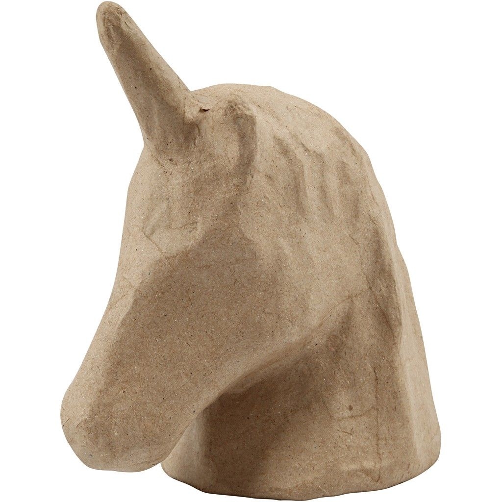 Papier Mache Unicorn Trofee - Eenhoorn hoofd