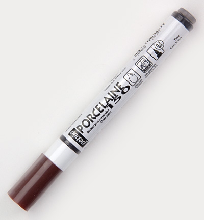 Pebeo PorcelaineEarth Brown - stift 0,7mm