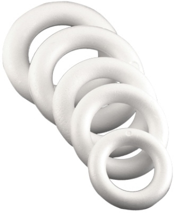 Piepschuim Hele ring - diameter 17 centimer