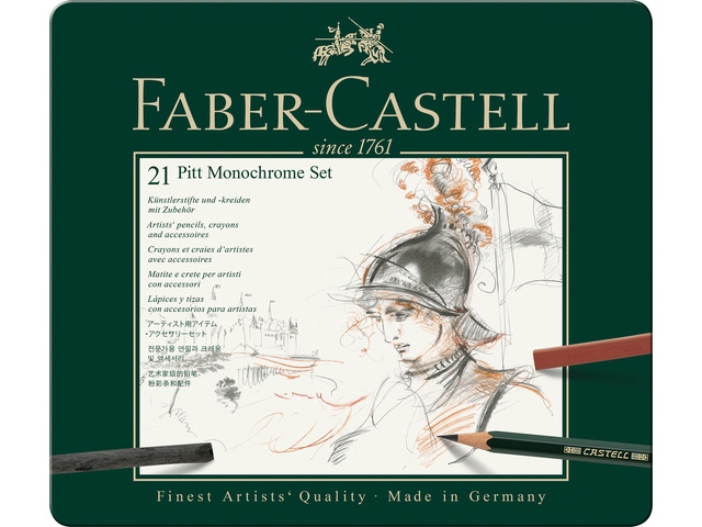 Pitt Monochrome set Faber-Castell 21-delig medium