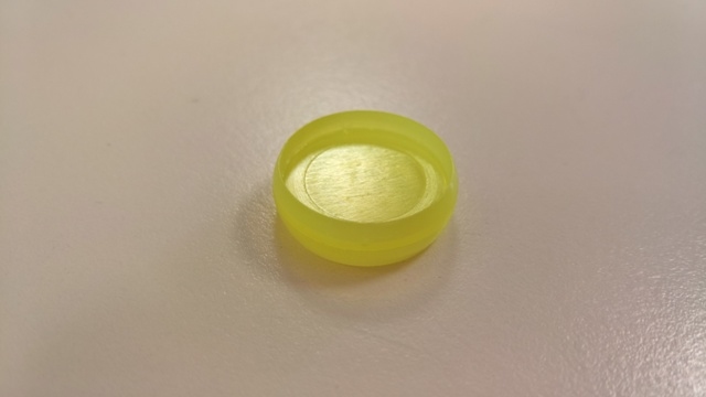 Planner disc | Geel transparant 20 mm | 8 stuks