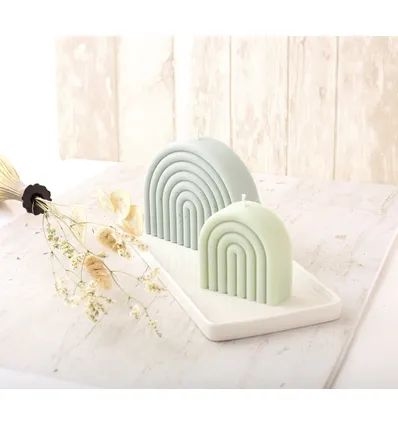 Plastic Kaarsen Mal Regenbogen 2 stuks