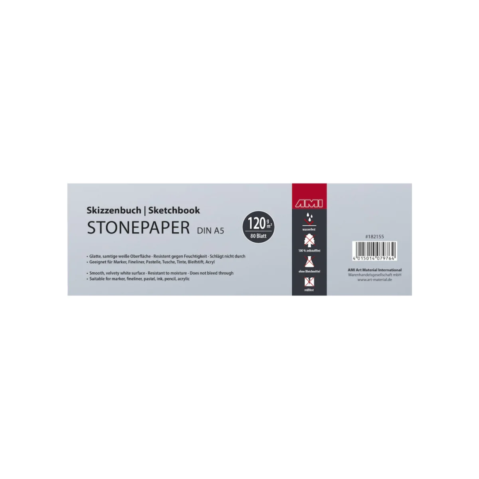 Schetsboek Stonepaper | A5 | 120 g/m² | 80 bladen