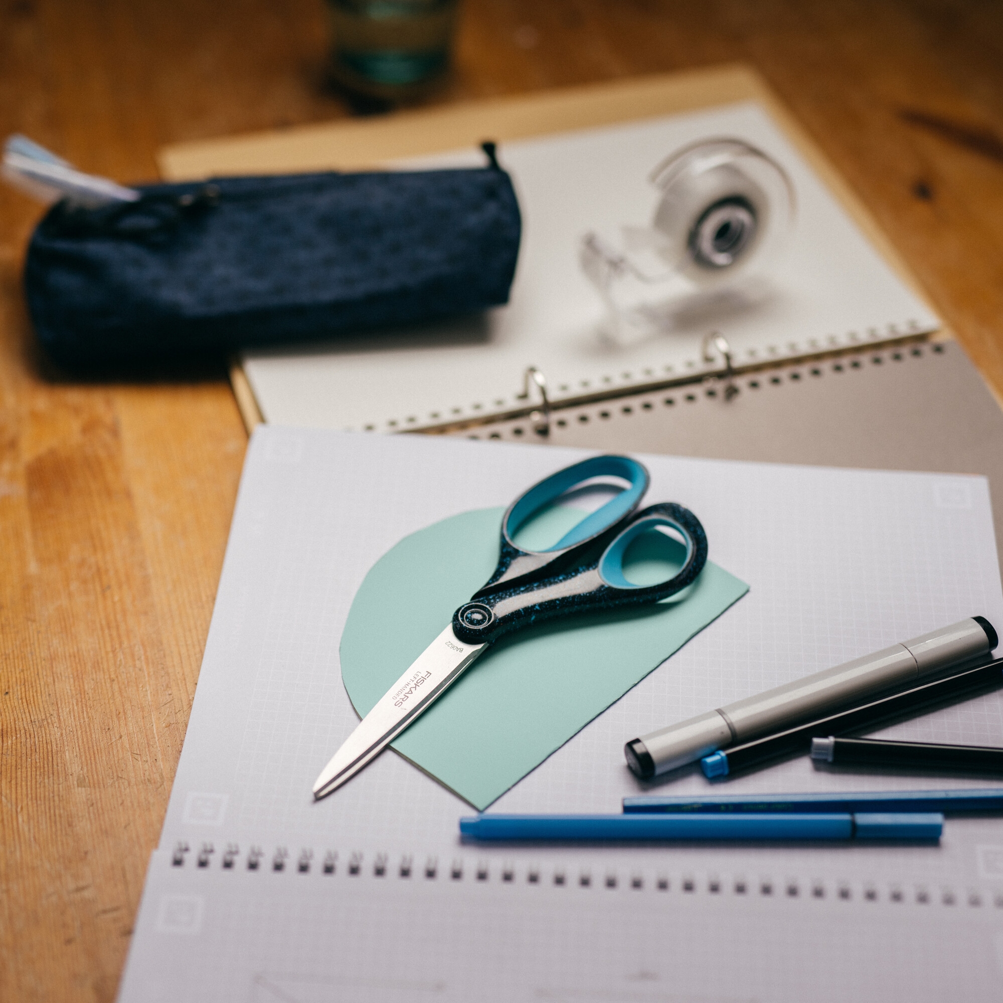Scissors Teen +15 Speckled Teal Left-handed 20cm